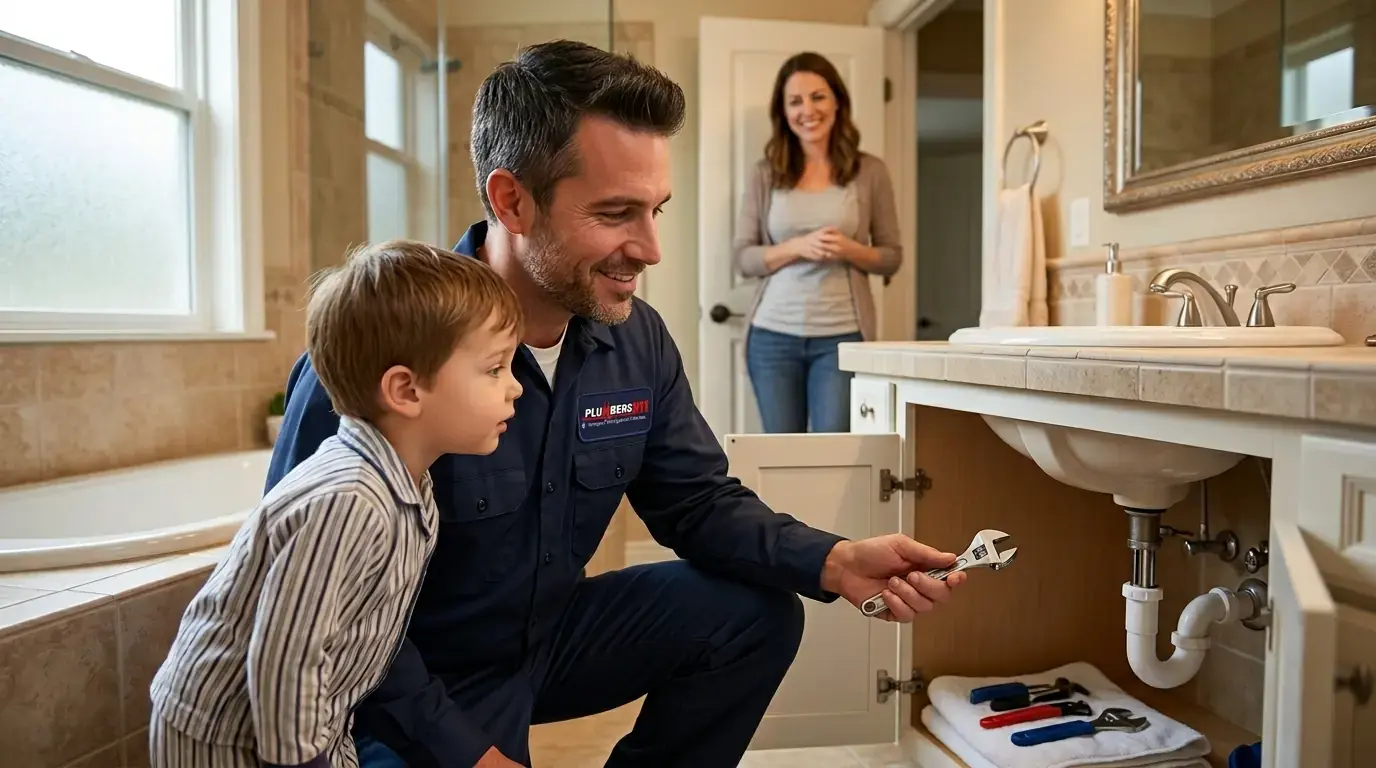 Licensed plumber at work in Glenview, IL